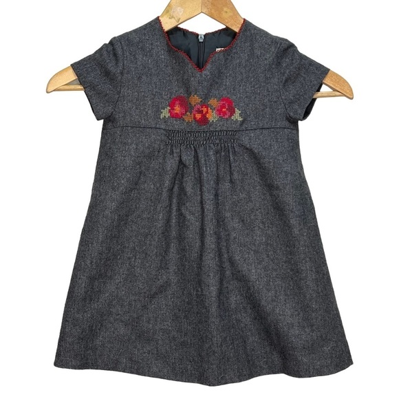 Zara Grey Wool Blend Dress Size 3 - Picture 1 of 7